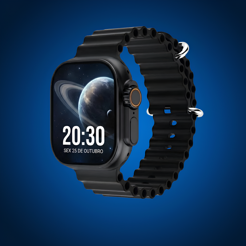 Smartwatch Ultra 3 AI Android 4G LTE Câmera 2MP Giratória Tela AMOLED 2.06" GPS