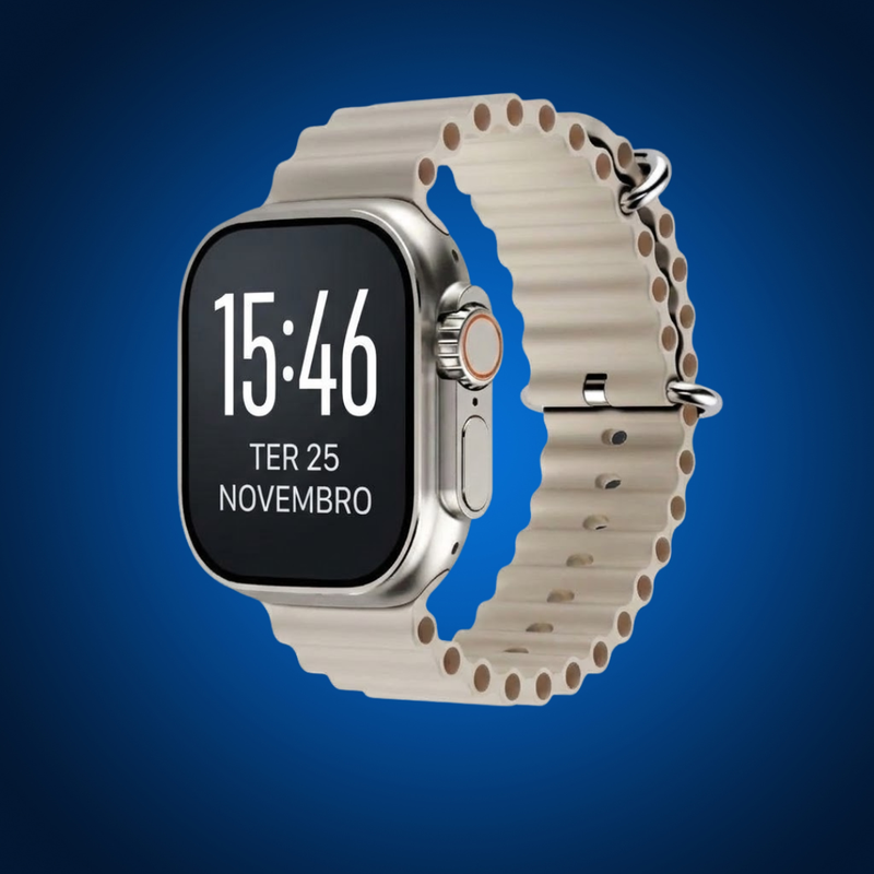 Smartwatch Ultra 3 AI Android 4G LTE Câmera 2MP Giratória Tela AMOLED 2.06" GPS