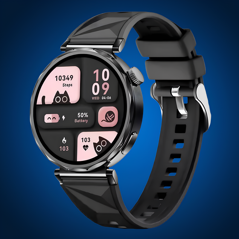 Relógio Inteligente Smartwatch GT5 mini MA21 Microwear Redondo Feminino Responde mensagem E Bluetooth