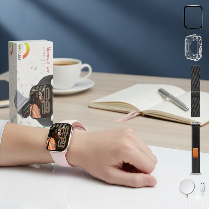 Smartwatch W11 Pro Serie 11 MICROWEAR Amoled Whatsapp Gps Nfc 2026