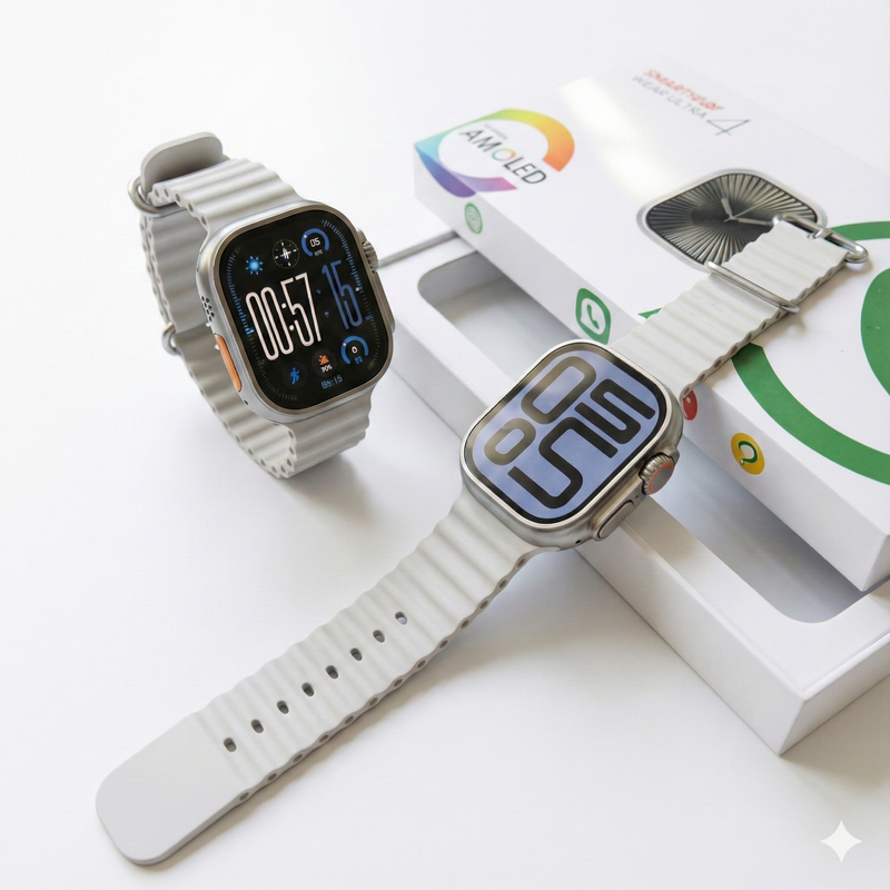 Smartwatch Microwear Ultra 4 Plus 49mm Serie 10 2GB Tela Amoled Lançamento 2025