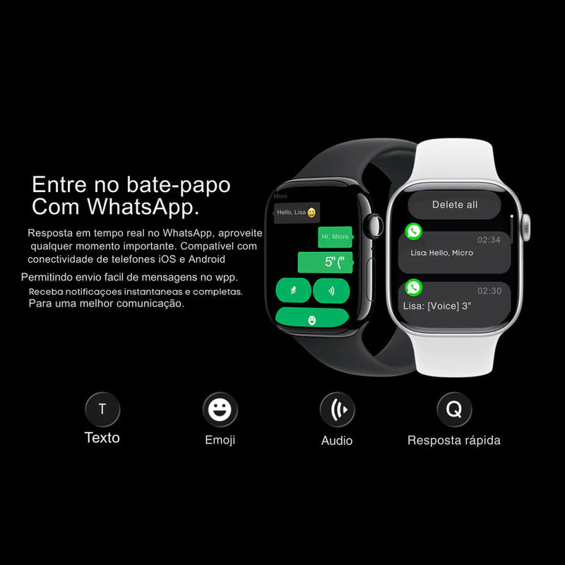 Smartwatch W11 Pro Serie 11 MICROWEAR Amoled Whatsapp Gps Nfc 2026