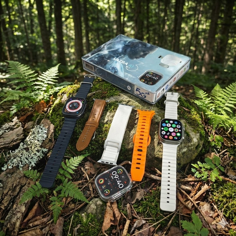 Smartwatch Ultra 3 AI Android 4G LTE Câmera 2MP Giratória Tela AMOLED 2.06" GPS