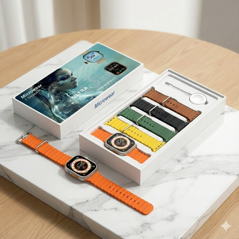 Smartwatch Ultra 3 AI Android 4G LTE Câmera 2MP Giratória Tela AMOLED 2.06" GPS