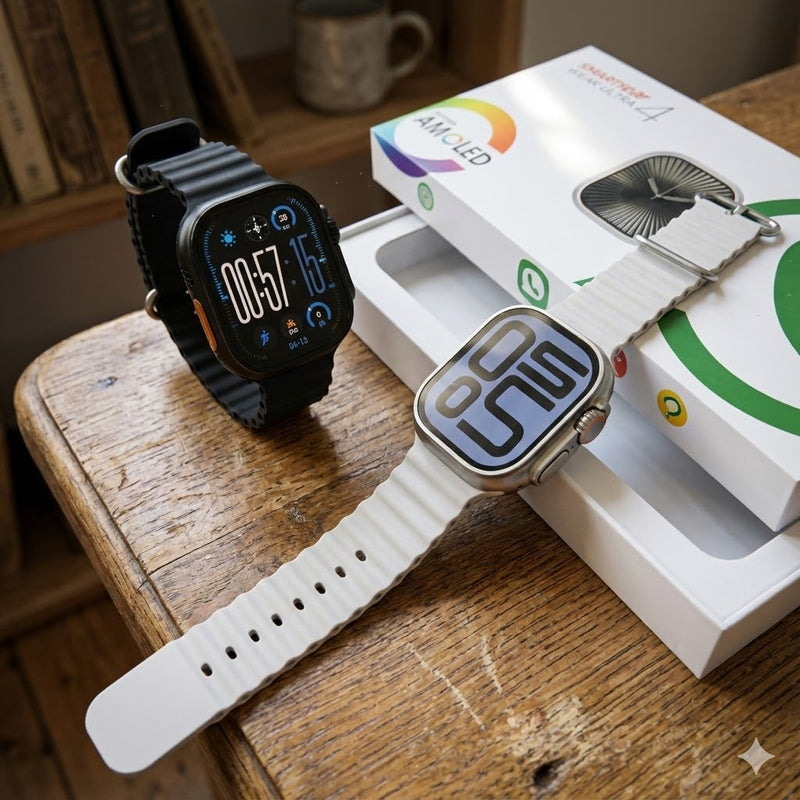 Smartwatch Microwear Ultra 4 Plus 49mm Serie 10 2GB Tela Amoled Lançamento 2025